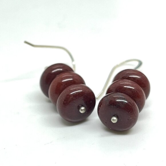 JAY KING DTR DESSERT ROSE TRADING RED GENUINE STONE 925 STERLING SILVER EARRINGS - Picture 8 of 14